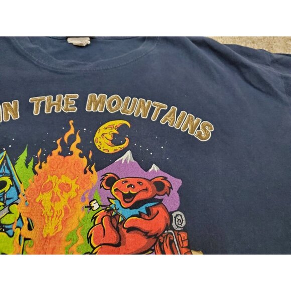 Vintage Grateful Dead Fire in the Mountains‎ T-Shirt Men's Size XL Liquid Blue - Picture 7 of 10